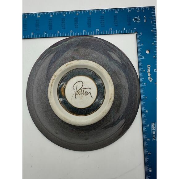 Patton Pottery Seattle artist 8.5“ bowl Matthew Studio Hand Thrown Freeform PNW - Picture 5 of 16